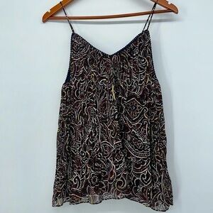 Anthropologie Moon‎ River Pleated Camisole Top Women's Size Medium
